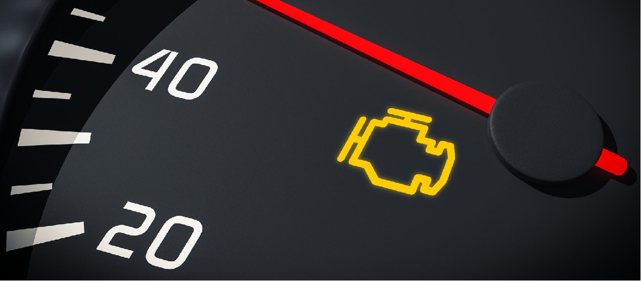 Tablero de un carro con el luz de 